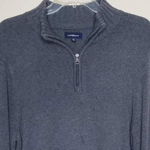 Croft and Barrow Men’s Gray Fleece Sweater SZ M - Picture 3 of 8